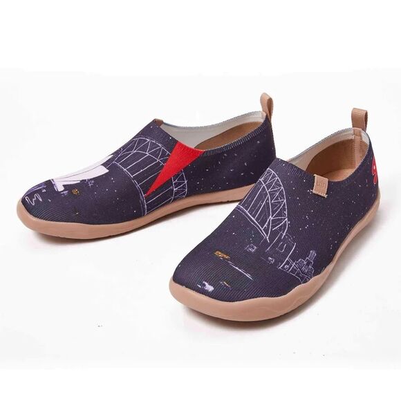 UIN Men's Shoes Casual Knit Loafers Comfort Sneaker (Opera Night) New No Box - Picture 4 of 9